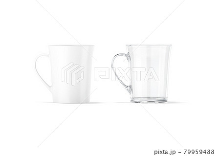 Blank ceramic and glass bell-shaped 11oz mug mockup, front view 79959488