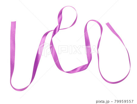 Lilac ribbon bow isolated on white background Lilac ribbon bow isolated on white background 79959557
