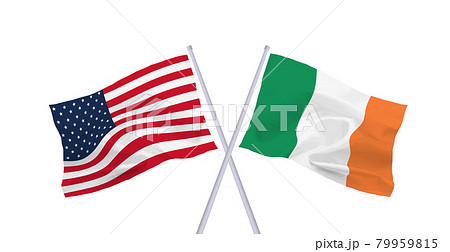 アメリカとアイルランドの国旗 79959815