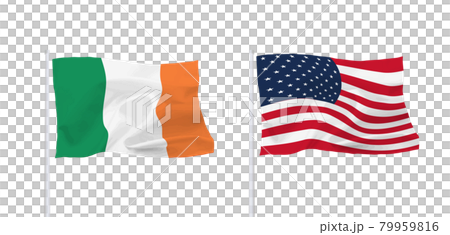 アメリカとアイルランドの国旗 79959816
