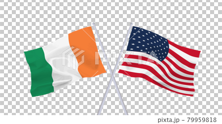 アメリカとアイルランドの国旗 79959818