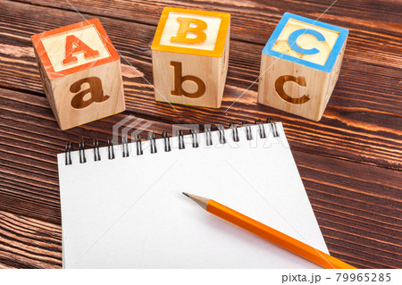 abc alphabet with paper note book abc alphabet with paper note book 79965285