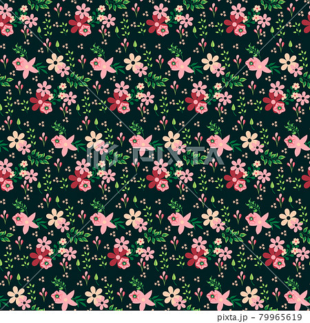 Seamless Floral Pattern in vector 79965619