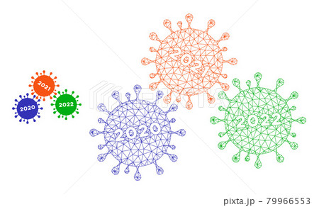 Coronavirus Years Vector Mesh 2D Model 79966553