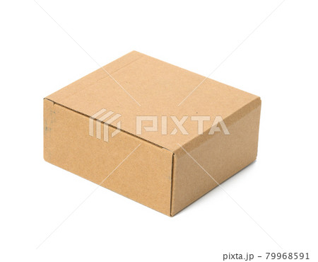 square box made of brown corrugated cardboard isolated on white background square box made of brown corrugated cardboard isolated on white background 79968591