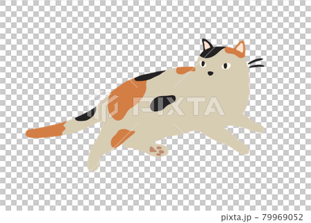 一隻放鬆的貓-邁克貓的插圖 79969052