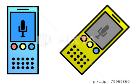 音声録音をする小型のボイスレコーダー 79969360