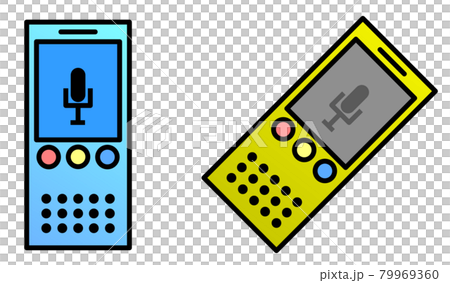 音声録音をする小型のボイスレコーダー 79969360