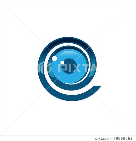 Technology eye orbit web rings logo design. Vector circle ring logo design Technology eye orbit web rings logo design. Vector circle ring logo design 79969562