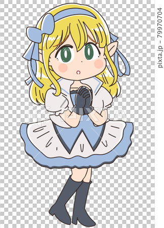 ファンタジー系アニメキャラのイラスト ヒロイン 79970704