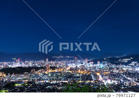 夜景 黄金山から広島市街の夜景 夜景 黄金山から広島市街の夜景 79971127