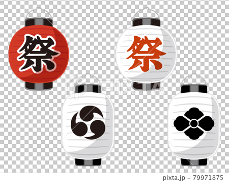 節日燈籠設置夏季傳統圖標/插圖素材 79971875