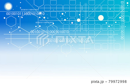 人工知能やコンピュータテクノロジー背景イラスト_02 79972998