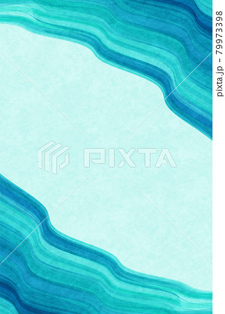 波　和紙　和柄　背景 79973398