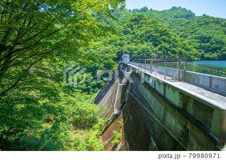 中木ダム 妙義湖 初夏の周辺景色 中木ダム 妙義湖 初夏の周辺景色 79980971