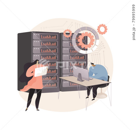 Big data analytics abstract concept vector illustration. 79995999
