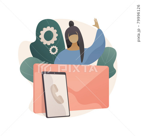 Get in touch abstract concept vector illustration. 79996126