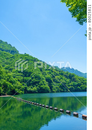 中木ダム　妙義湖　初夏の周辺景色　　　　　　 80025811
