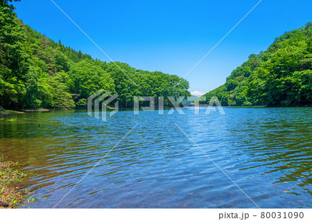 中木ダム 妙義湖 静寂な初夏の周辺景色 中木ダム 妙義湖 静寂な初夏の周辺景色 80031090
