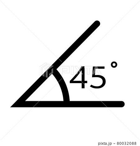45 degree angle icon on white background. angle Measurement sign. angle symbol. flat style. 45 degree angle icon on white background. angle Measurement sign. angle symbol. flat style. 80032088