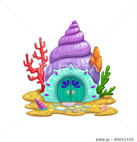 Fairy Sea Shell House Or Dwelling Of Sorceressのイラスト素材