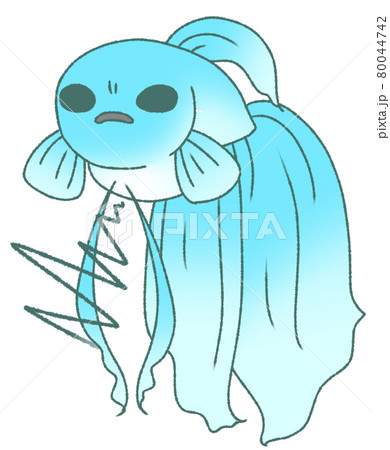 お腹の具合が悪いベタ（水色） 80044742