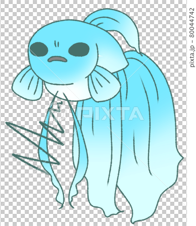 お腹の具合が悪いベタ（水色） 80044742