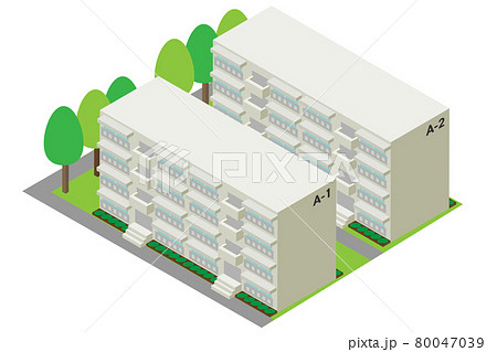 アイソメトリックな団地（2棟） 80047039