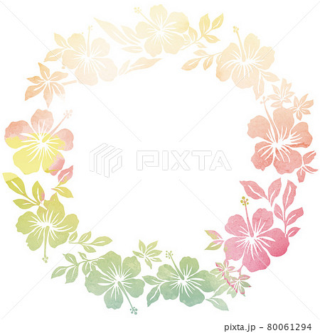 Analog Watercolor Watercolor Touch Hibiscus Stock Illustration
