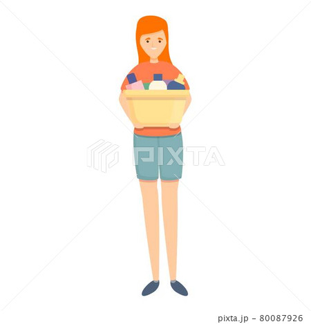Cleaner box icon cartoon vector. Wash household 80087926