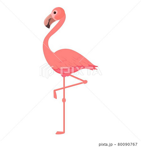 Nature flamingo icon cartoon vector. Pink bird 80090767