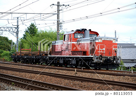 東海道本線を行くDD511191レール輸送列車 80113055