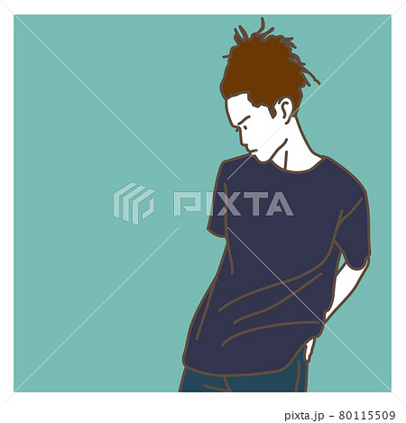 おしゃれ男性イラストのイラスト素材