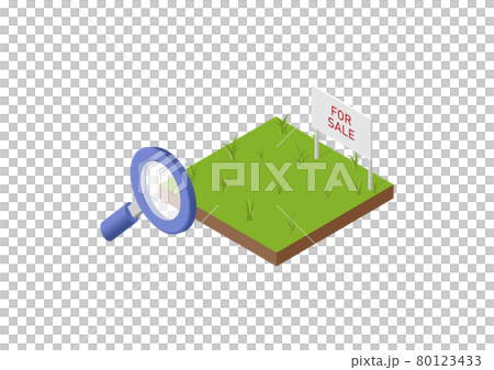 Illustration material of land, land for sale, development, property, real estate 80123433