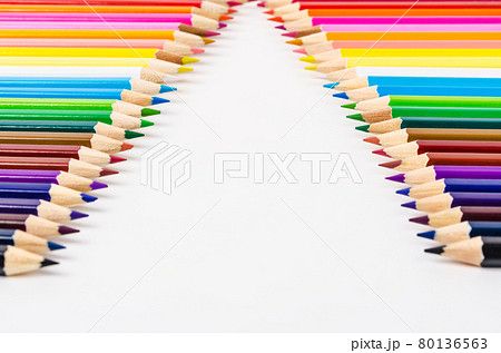 Set of wooden pencils colorful 80136563
