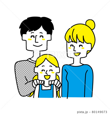 三人家族のイラスト 三人家族のイラスト 80149073