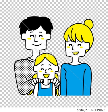 三人家族のイラスト 三人家族のイラスト 80149073