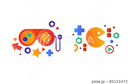 Set Of Entertainment Symbols Game Controller のイラスト素材