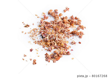 Granola healthy breakfast isolated on white background 80167268