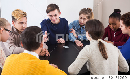Students playing Mafia game Students playing Mafia game 80171260