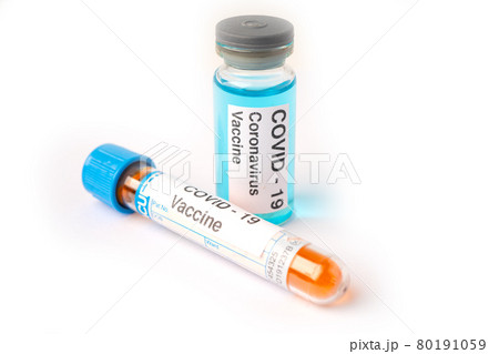 Coronavirus Covid-19 vaccine development medical with syringe for doctor use to treat pneumonia illness patients. Coronavirus Covid-19 vaccine development medical with syringe for doctor use to treat pneumonia illness patients. 80191059