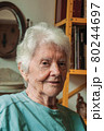 Portrait of old lady with white hair 80244697