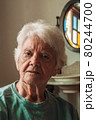 Portrait of old lady with white hair 80244700