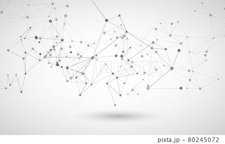 Connections dots with lines. Triangles shapes vector background. Shape science research element design 80245072