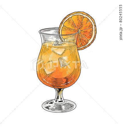 純喫茶のオレンジジュースのイラスト素材 [80245555] - PIXTA