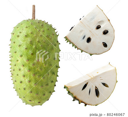 Soursop fruit isolated on white background 80246067