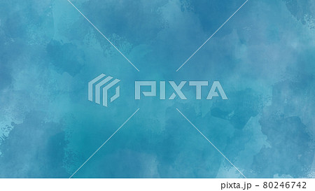 水色の水彩絵具のアブストラクト背景 80246742