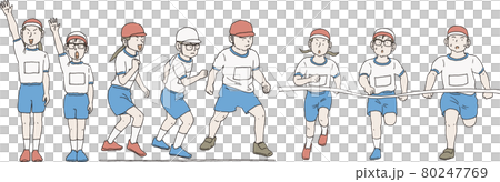 運動会でかけっこ、選手宣誓をする 運動会でかけっこ、選手宣誓をする 80247769