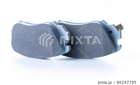 Auto mechanic. New metal car part. Auto motor mechanic spare or automotive piece isolated on white background. Automobile engine service with space for text. 80247795