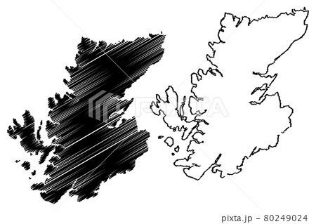 Highland (council area) map vector.... 80249024